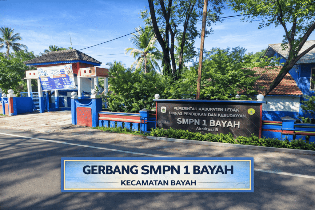 Gerbang SMPN 1 Bayah Kecamatan Bayah