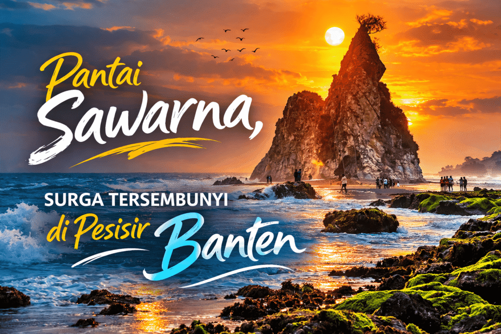 Pantai sawarna surga tersembunyi di pesisi banten
