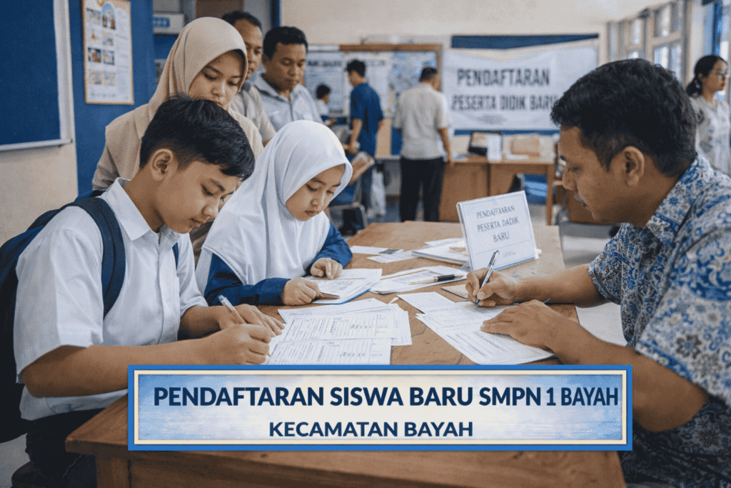 ilustrasi Pendaftaran Siswa Baru SMPN 1 Bayah Kecamatan Bayah