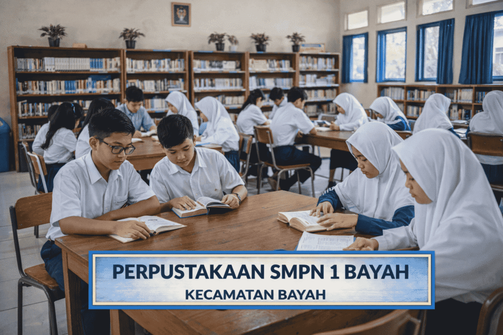 ilustrasi Perpustakaan SMPN 1 Bayah Kecamatan Bayah