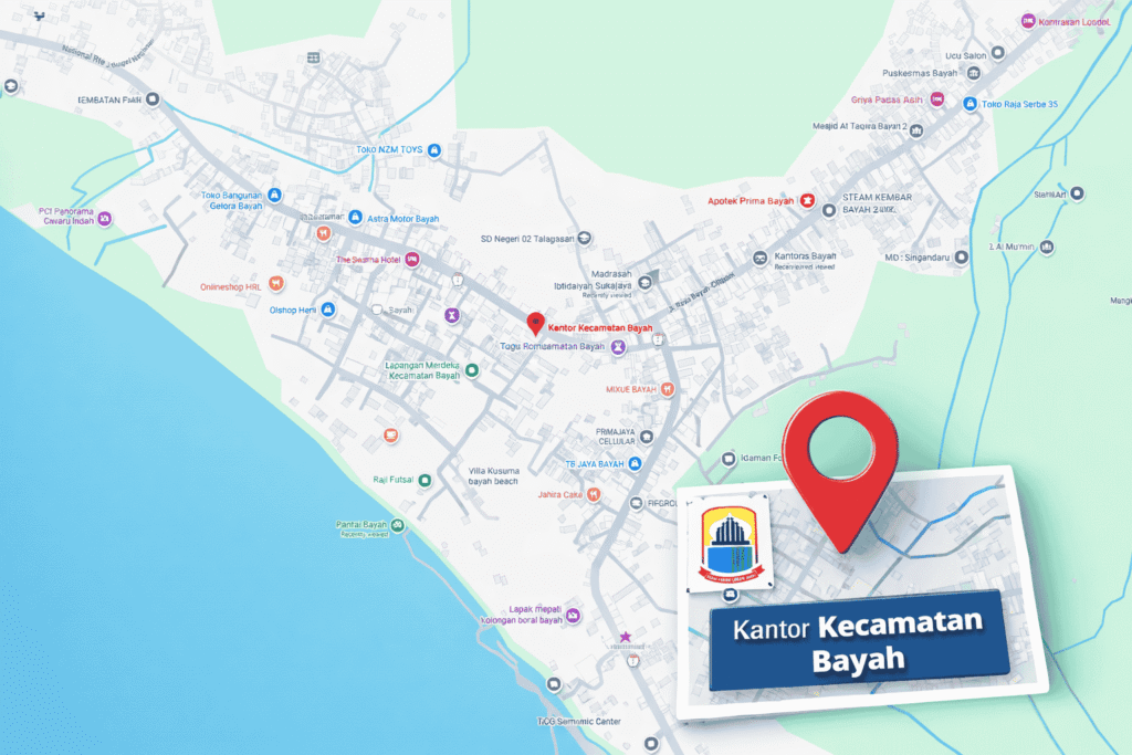 Peta Lokasi Kantor Kecamatan Bayah