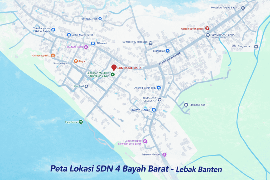 Peta Lokasi SDN 4 Bayah Barat - Lebak Banten