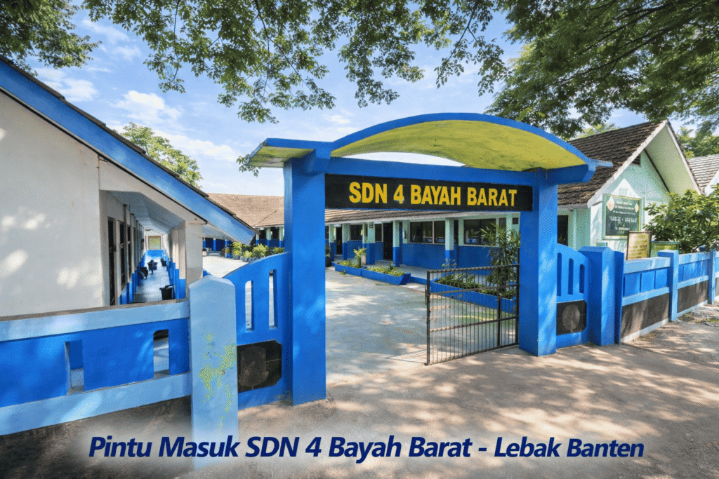 Pintu Masuk SDN 4 Bayah Barat - Lebak Banten