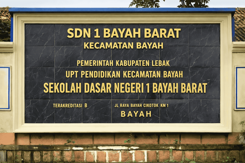 Profil SDN 1 Bayah Barat