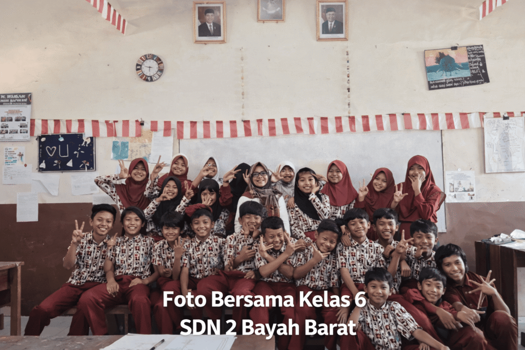 foto bersama kelas 6 sdn 2 bayah barat lebak banten