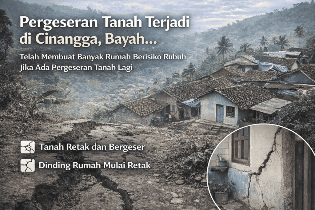 pergeseran tanah terjadi di cinangga bayah