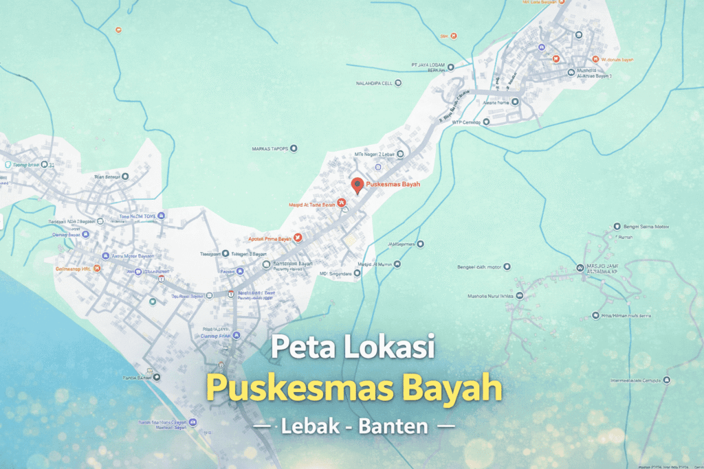 peta lokasi puskesmas bayah lebak banten