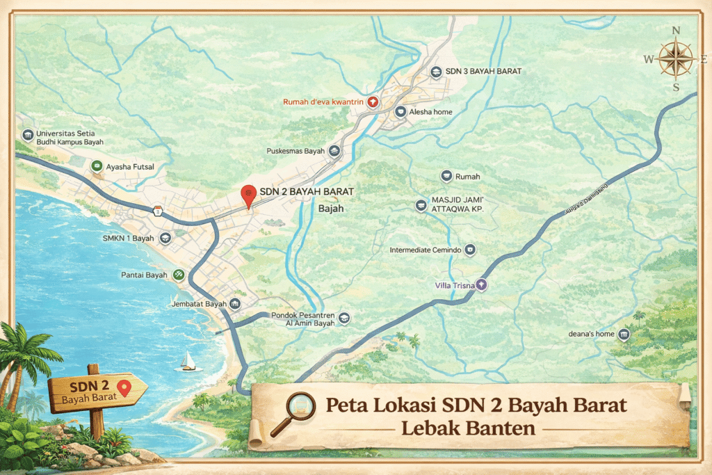 peta lokasi sdn 2 bayah barat lebak banten