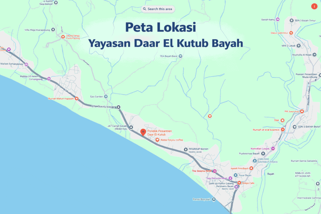 Peta Lokasi Pondok Pesantren Daar El-Kutub